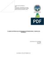 El Marco Histórico de Los Procesos de Extensión Rural y Agrícola en Guatemala