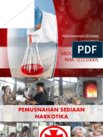 Cara Pemusnahan Narkotika SPS