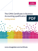 The CIMA Certificate in Business Accounting Qualification: Getting Started