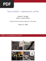 Texture Analysis Implementation and Use