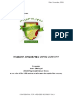 Habesha Breweries Share Company Prospectus