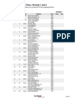 Tee Times Round 1 Field A