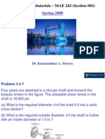 Mechanics of Materials - MAE 243 (Section 002) : Spring 2008