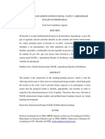 Dos Modelos de Diseño Instruccional Pacie y Aprendizaje Basado en Problemas