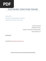 Electronics Structure Theory - Prof, Julian Velev