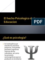 El Hecho Psicologico de La Educacion