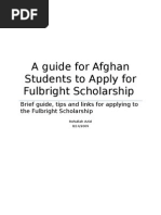 Brief Guide For Applying To The Fulbright Scholarship