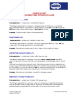 Generator Set Iso 8528 Power Ratings Details