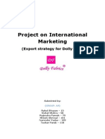 Project On International Marketing: (Export Strategy For Dolly Fabrics)