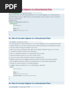 Role of Corrosion Engineer at A Petrochemical Plant