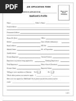 Job Application Form