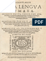 Aymara Vocabulario 1612