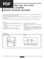 Dual High Slew Rate, Low Noise Operational Amplifier: BA15218 / BA15218F / BA15218N