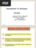 Introduction To Resonant Circuits