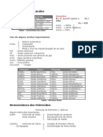 Nomenclatura Acidos Sais