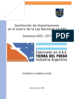 Sustitución de Importaciones Ley 19640 (Rayes, 2011)