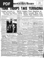 Yank Troops Take Terracina: Annies Near Junction As Allied Assault Rips Into Entire Nazi Defense Line