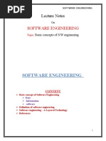 Software Engineering Notes