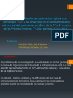 Diseño de Pavimentos Rigidos en Tecnologia TCP