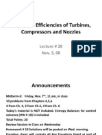 Isentropic Efficiencies of Turbines, Compressors and Nozzles