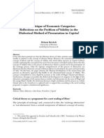 Reichelt, H., Marx's Critique of Economic Categories: Reflections On The Problem of Validity in The Dialectical Method of Presentation in Capital