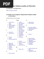 Expresiones Latinas Usadas en Derecho