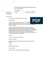 Reglamento Especial Sobre El Manejo Integral de Los Desechos Solidos y Sus Anexos