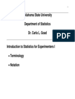 Oklahoma State University Department of Statistics Dr. Carla L. Goad