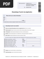 Mozambique Tourist Visa Application