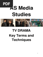 AS Media Studies: TV Drama Key Terms and Techniques