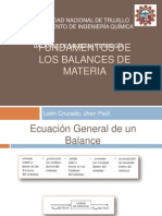 Fundamentos de Balance de Materia