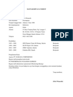 Daftar Riwayat Hidup Sample