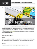 21 Safety Rules For Working With Electrical Equipment