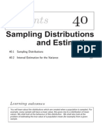 And Estimation Sampling Distributions: Learning Outcomes