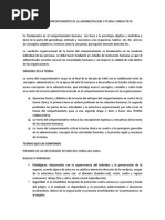 Trabajo Teoria Del Comportamiento de La Administracion o Teoria Conductista Administracion Publica Venezuela