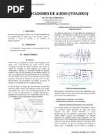 Amplificador de Audio Tda 2003