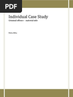 Individual Case Study: Criminal Offence - Material Side