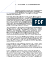 Carta de Aristeo A Su Hijo Sobre El Magisterio Hermético