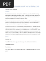 Isolation of Plasmids From E