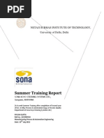 Summer Training File at Sona Koyo Steering Systems LTD