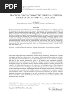 Practical Calculation of The Torsional Stiffness Radius of Multistorey Tall Buildings