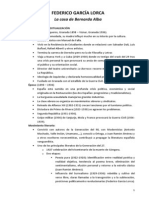 Esquema de La Casa de Bernarda Alba de Federíco de García Lorca