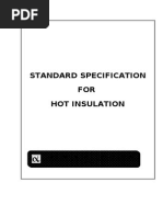 Standard Specification FOR Hot Insulation: Alpha Project Services Private Limited