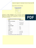 Tabla para El Calculo de Balasto