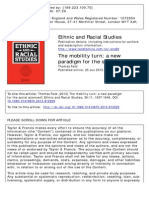 Ethnic and Racial Studies: To Cite This Article: Thomas Faist (2013) The Mobility Turn: A New Paradigm