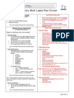 Lesson Plan Format With Go Math References