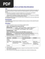 Transferring Stock and Sales Data Process SAP Standard