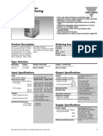 Monitoring Relays Frequency Monitoring Type DFC01: Product Description Ordering Key DFC 01 D B23