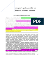 Knowing One's Place': Gender, Mobility and Shifting Subjectivity in Eastern Indonesia