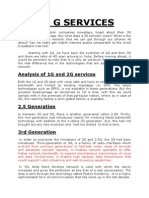 Analysis of 1G and 2G Services